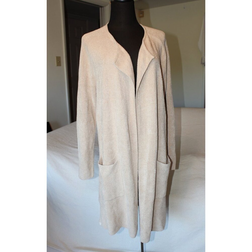 NWT Barefoot Cozy Chic Ultra Lite Knit Jacket Medium Open Front Duster Cardigan